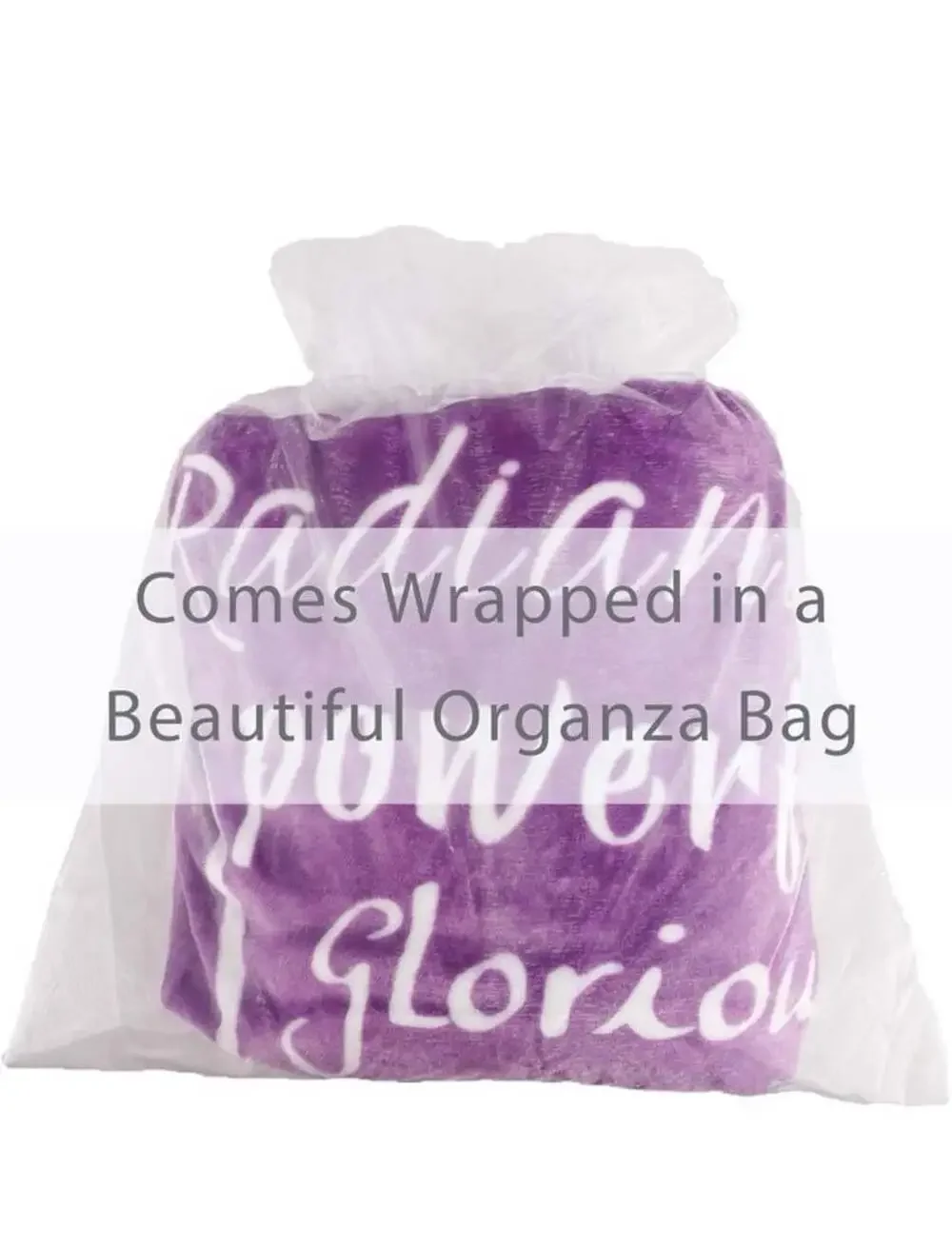 BlankieGram “You Are” Inspirational Throw Blanket – Purple – Plush Fleece Gift W